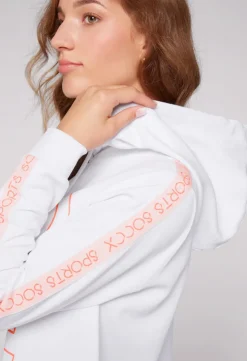 CAMP DAVID & SOCCX Hoodie aus Interlock mit Artwork und Tapes opticwhite Cheap