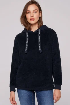 CAMP DAVID & SOCCX Hoodie aus Teddyplüsch mit Sweatkapuze blue navy bluenavy Sale