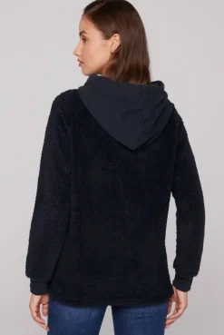 CAMP DAVID & SOCCX Hoodie aus Teddyplüsch mit Sweatkapuze blue navy bluenavy Sale