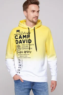 CAMP DAVID & SOCCX Hoodie Dip Dye mit Artworks light lime lightlime Flash Sale