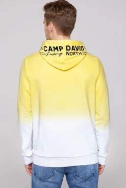 CAMP DAVID & SOCCX Hoodie Dip Dye mit Artworks light lime lightlime Flash Sale