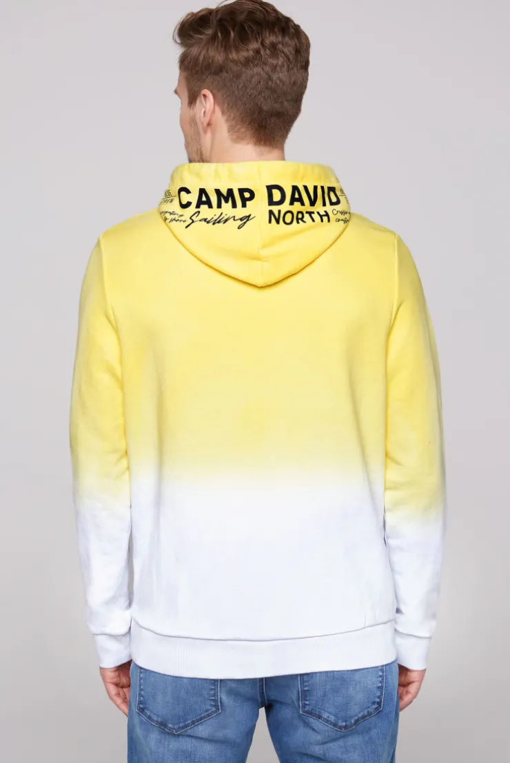 CAMP DAVID & SOCCX Hoodie Dip Dye mit Artworks light lime lightlime Flash Sale