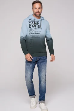 CAMP DAVID & SOCCX Hoodie Dip Dye mit Artworks black Hot