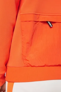CAMP DAVID & SOCCX Hoodie im Materialmix mit Artwork und Rückentasche signal orange signalorange Discount