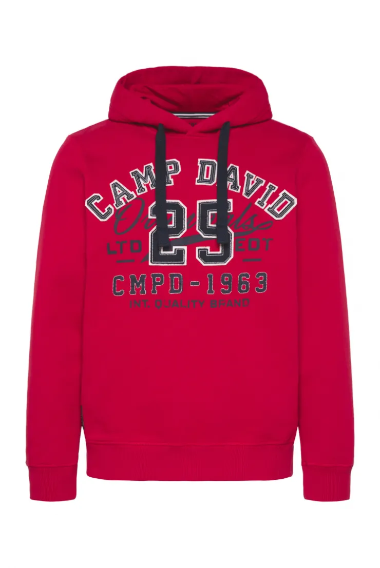 CAMP DAVID & SOCCX Hoodie mit Artwork im Retro-Style royal red royalred Outlet