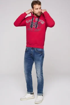 CAMP DAVID & SOCCX Hoodie mit Artwork im Retro-Style royal red royalred Outlet