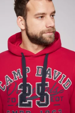 CAMP DAVID & SOCCX Hoodie mit Artwork im Retro-Style royal red royalred Outlet