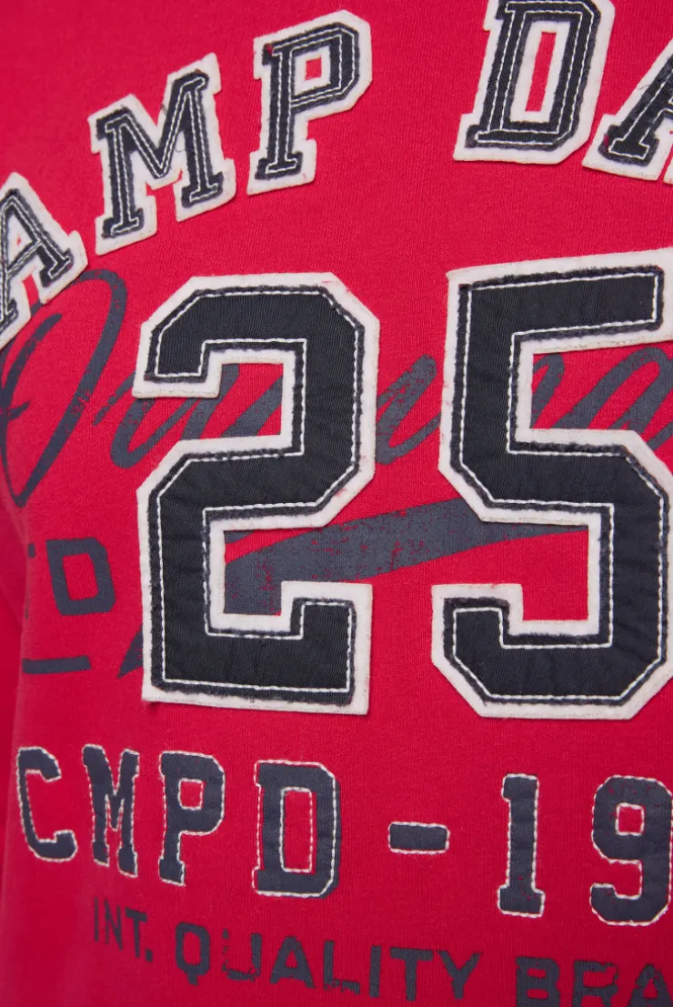 CAMP DAVID & SOCCX Hoodie mit Artwork im Retro-Style royal red royalred Outlet