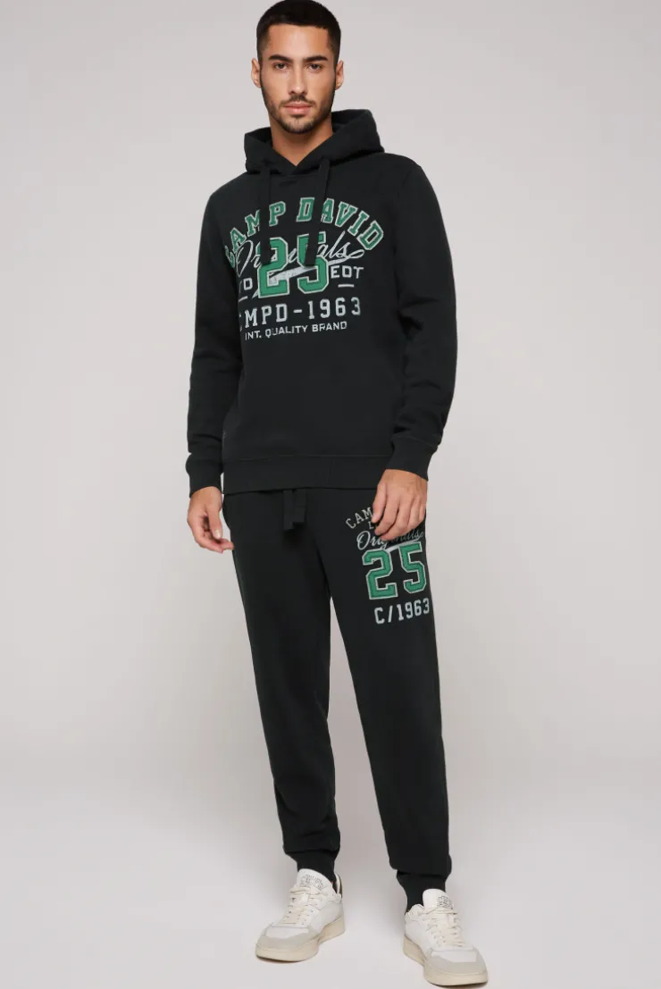 CAMP DAVID & SOCCX Hoodie mit Artwork im Retro-Style black Fashion