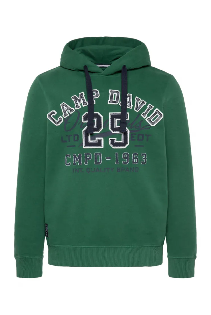CAMP DAVID & SOCCX Hoodie mit Artwork im Retro-Style raw green rawgreen Cheap