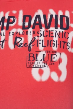 CAMP DAVID & SOCCX Hoodie mit Spray-Effekt-Artwork skipper red skipperred Cheap
