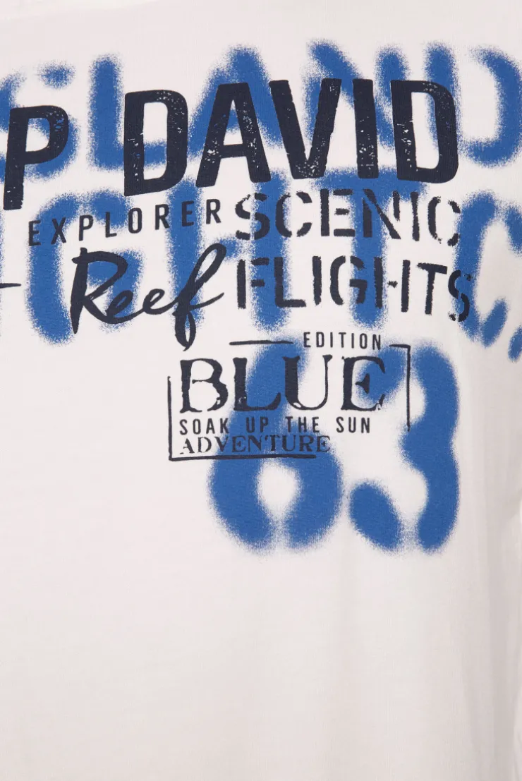 CAMP DAVID & SOCCX Hoodie mit Spray-Effekt-Artwork ivory New