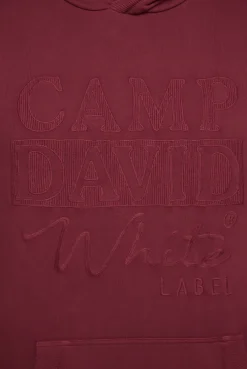 CAMP DAVID & SOCCX Hoodie mit tonigem Logo Artwork burgundy New