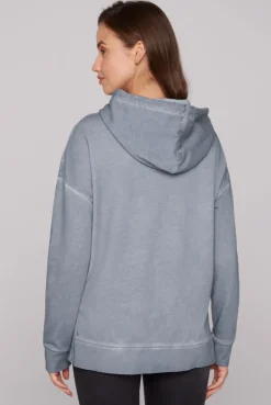 CAMP DAVID & SOCCX Hoodie Oil Dyed mit Artwork cold grey coldgrey Sale