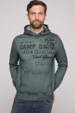 CAMP DAVID & SOCCX Hoodie Oil Dyed mit Artworks deep forest deepforest New