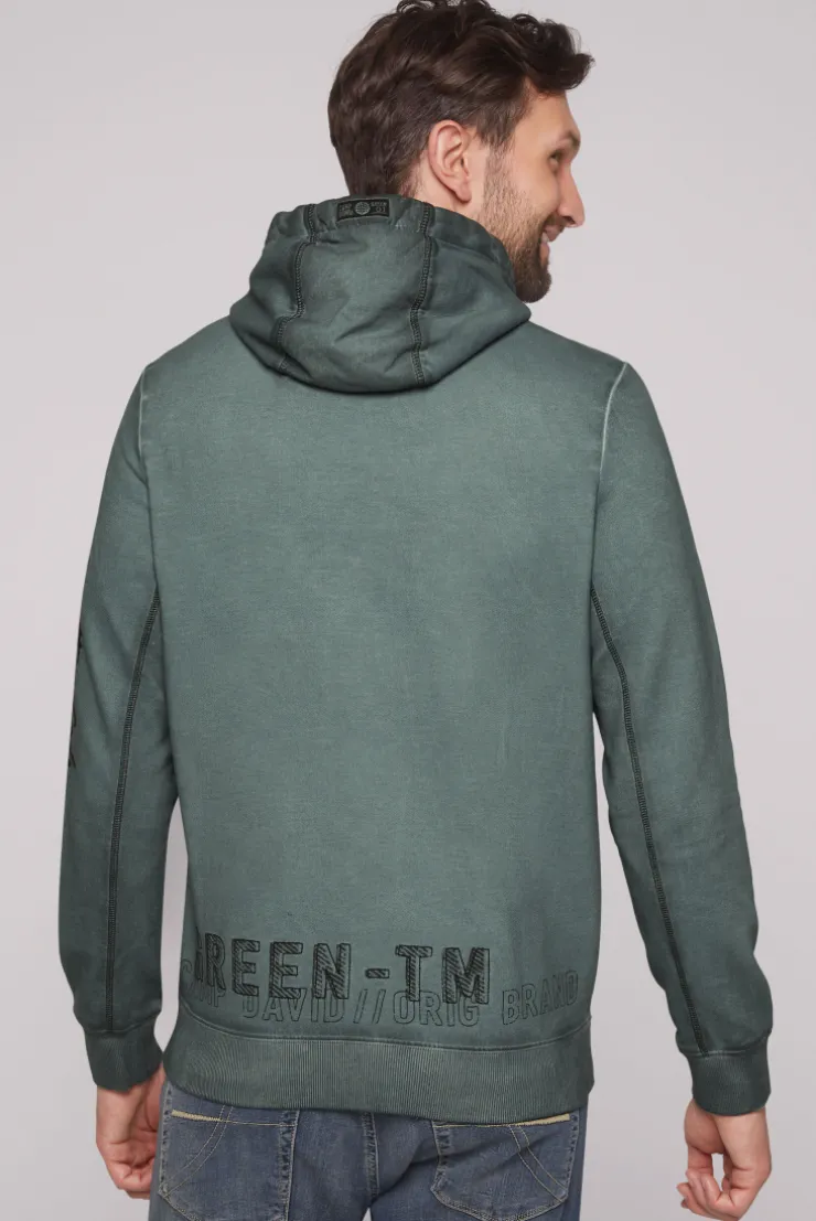 CAMP DAVID & SOCCX Hoodie Oil Dyed mit Artworks deep forest deepforest New