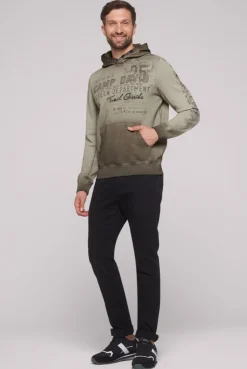 CAMP DAVID & SOCCX Hoodie Oil Dyed mit Artworks fossil brown fossilbrown Online