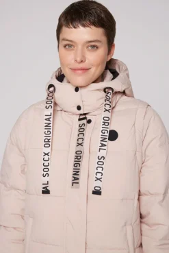 CAMP DAVID & SOCCX 2-in-1 Puffer Coat und Weste light beige lightbeige Shop