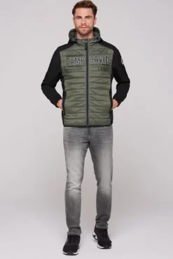 CAMP DAVID & SOCCX 2-in-1 Softshelljacke mit abtrennbaren Ärmeln forest khaki / black Flash Sale