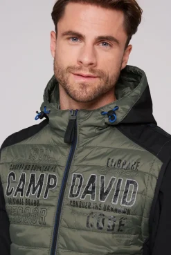 CAMP DAVID & SOCCX 2-in-1 Softshelljacke mit abtrennbaren Ärmeln forest khaki / black Flash Sale