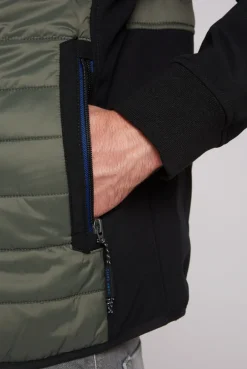CAMP DAVID & SOCCX 2-in-1 Softshelljacke mit abtrennbaren Ärmeln forest khaki / black Flash Sale