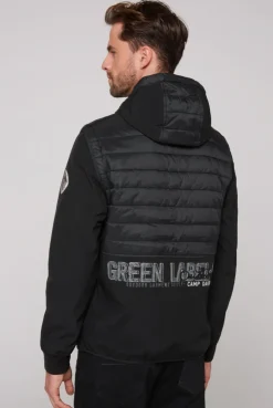CAMP DAVID & SOCCX 2-in-1 Softshelljacke mit abtrennbaren Ärmeln / black Clearance