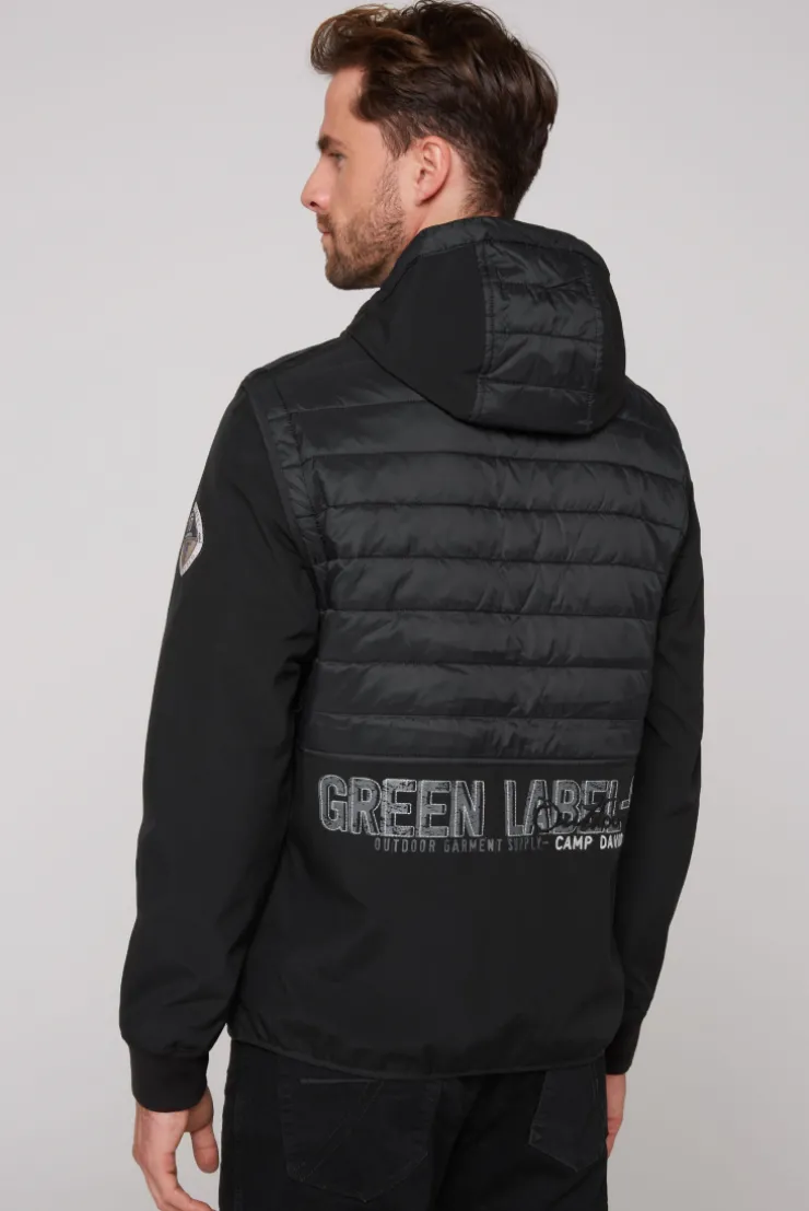 CAMP DAVID & SOCCX 2-in-1 Softshelljacke mit abtrennbaren Ärmeln / black Clearance