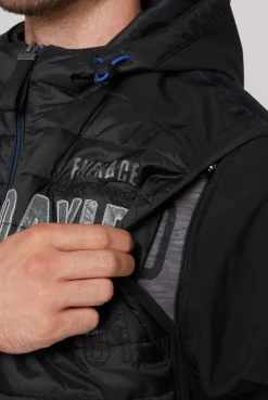 CAMP DAVID & SOCCX 2-in-1 Softshelljacke mit abtrennbaren Ärmeln / black Clearance
