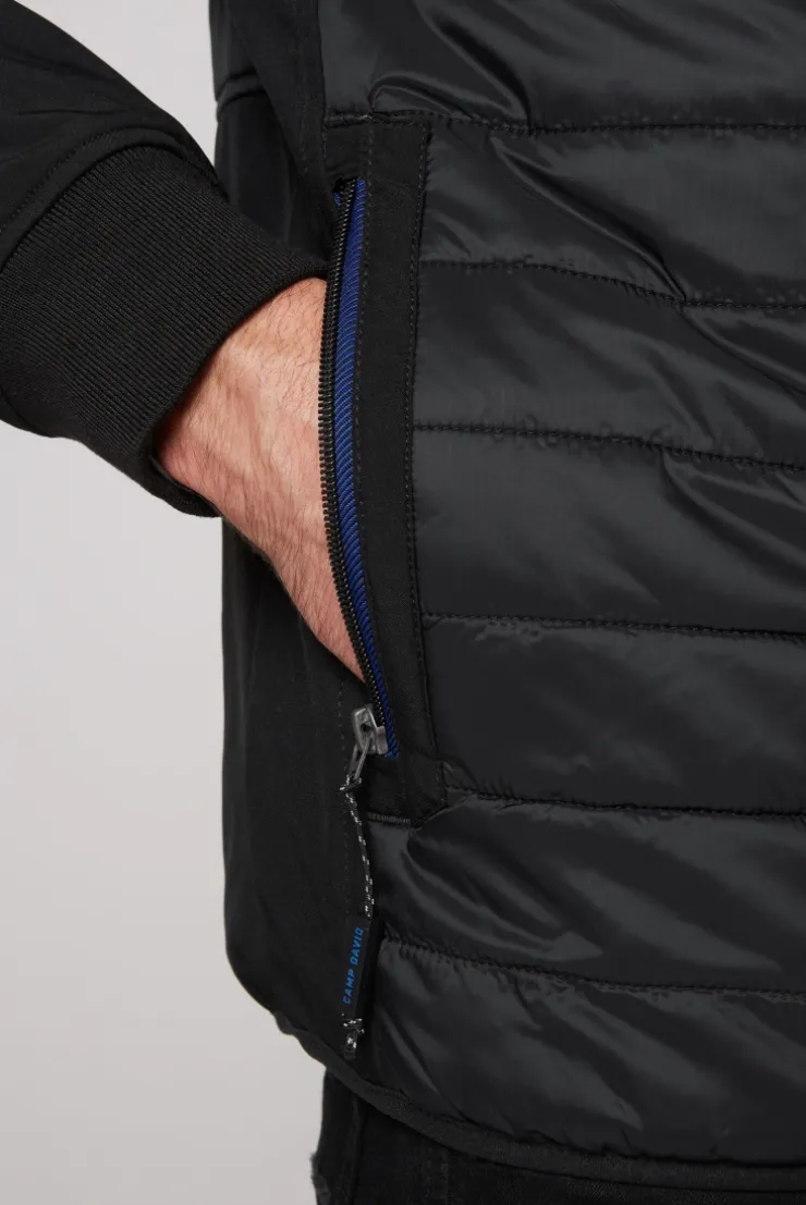 CAMP DAVID & SOCCX 2-in-1 Softshelljacke mit abtrennbaren Ärmeln / black Clearance