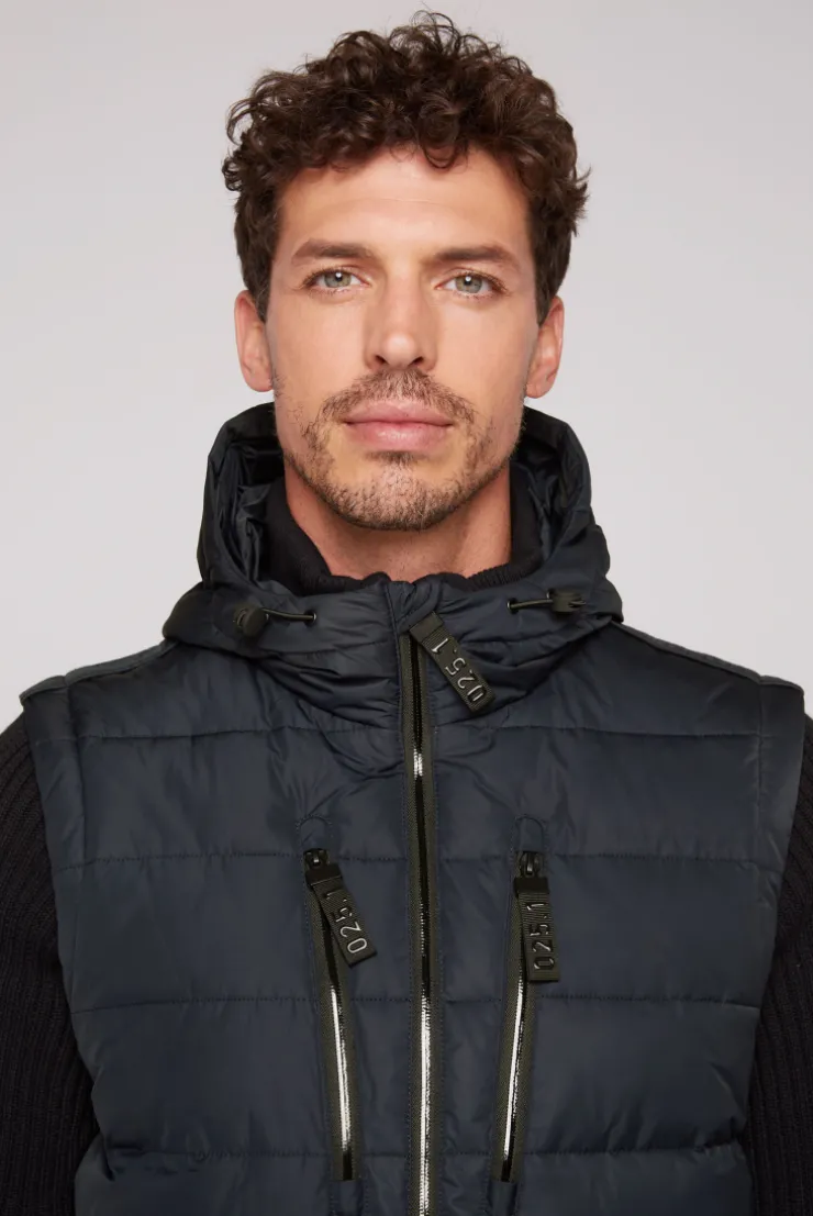 CAMP DAVID & SOCCX 2-in-1 Steppweste mit abtrennbaren Ärmeln blue navy bluenavy Hot