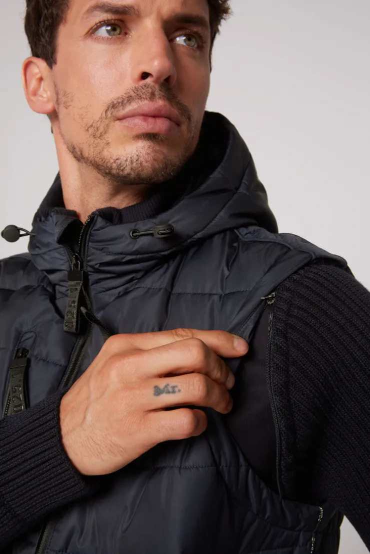 CAMP DAVID & SOCCX 2-in-1 Steppweste mit abtrennbaren Ärmeln blue navy bluenavy Hot