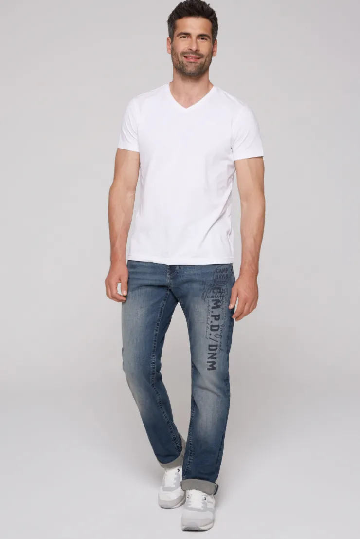 CAMP DAVID & SOCCX Jeans NI:CO Regular Fit dark blue printed darkblueprinted Cheap