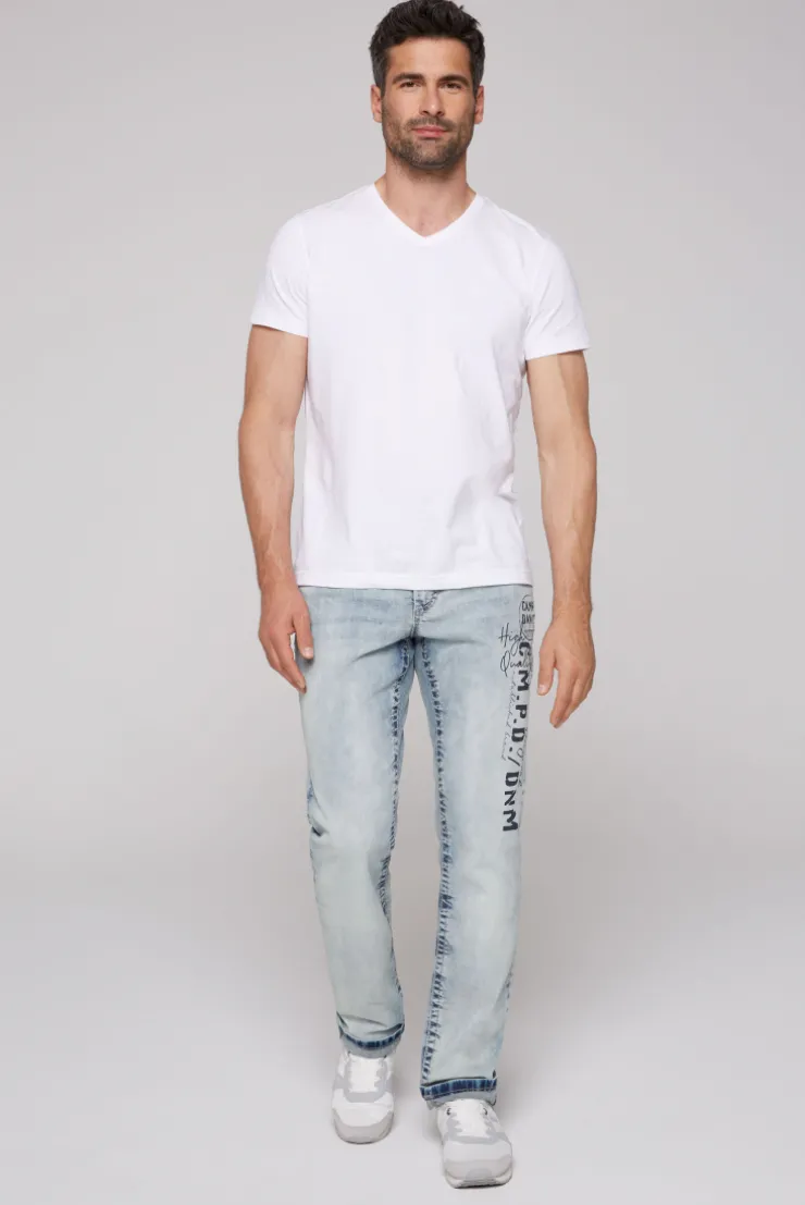 CAMP DAVID & SOCCX Jeans NI:CO Regular Fit mid blue printed midblueprinted Cheap