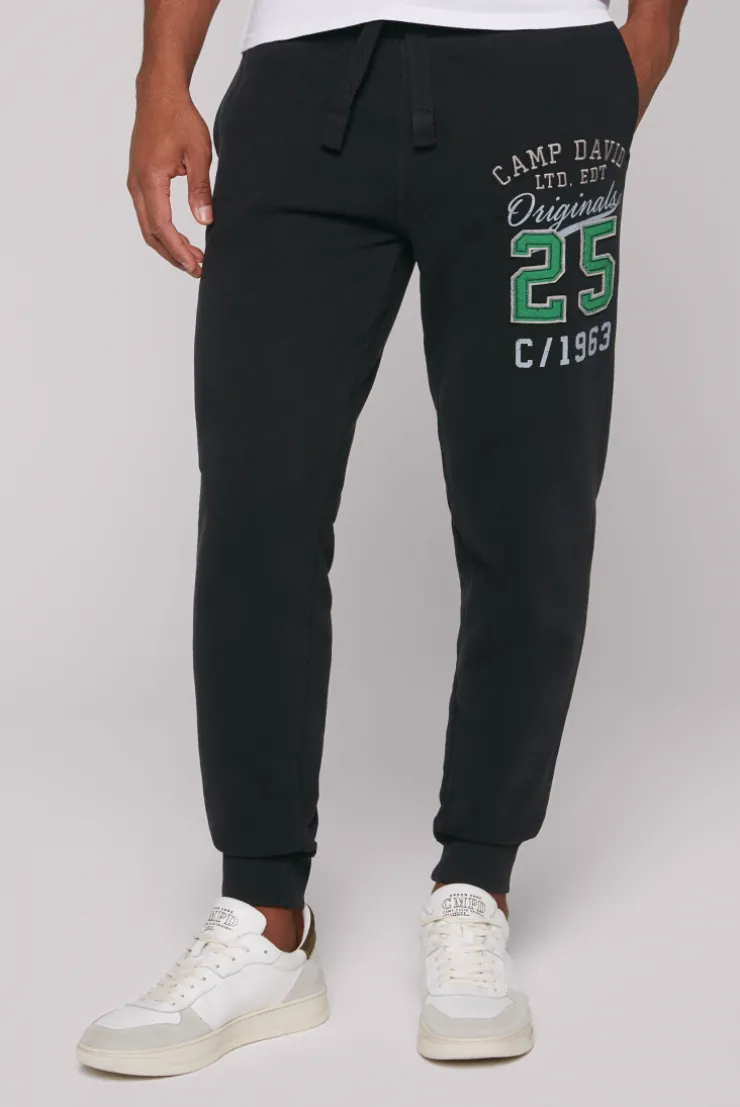 CAMP DAVID & SOCCX Jogginghose mit Retro-Artwork black Outlet