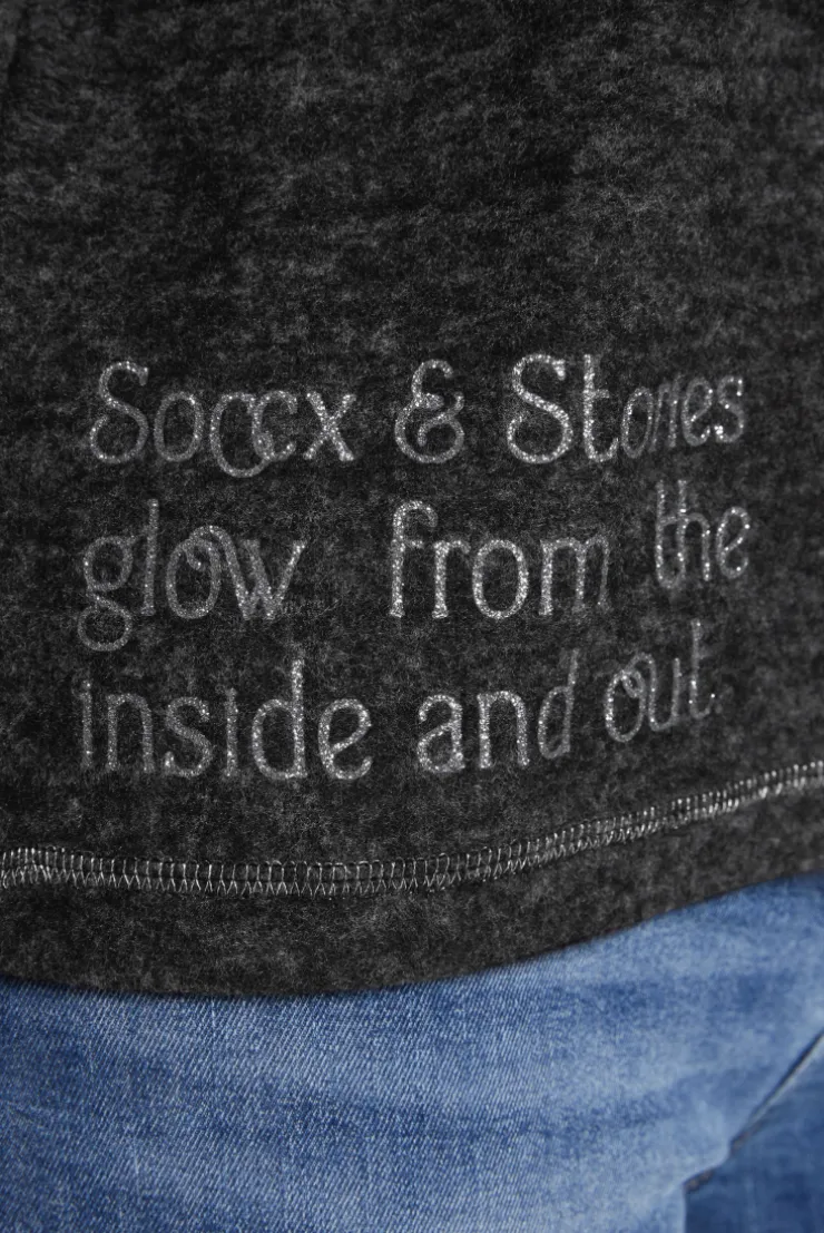 CAMP DAVID & SOCCX Kapuzenpullover aus Flauschstrick black Clearance