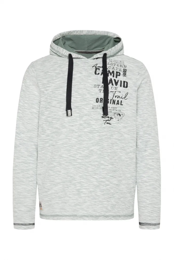 CAMP DAVID & SOCCX Kapuzenshirt mit Brusttasche und Logo Print teal Hot