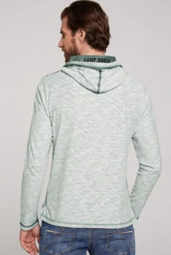 CAMP DAVID & SOCCX Kapuzenshirt mit Brusttasche und Logo Print teal Hot