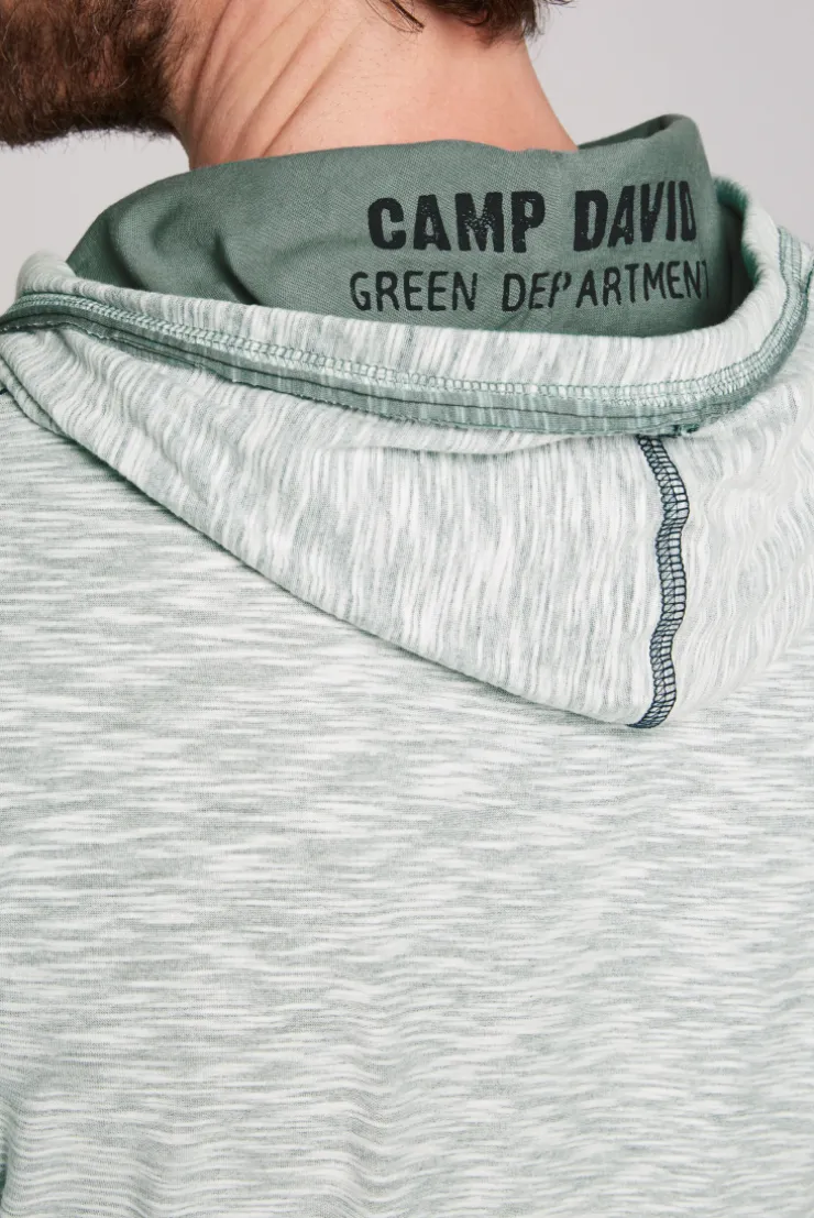 CAMP DAVID & SOCCX Kapuzenshirt mit Brusttasche und Logo Print teal Hot