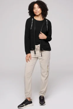 CAMP DAVID & SOCCX Kapuzensweatjacke mit einer Klappentasche black Sale