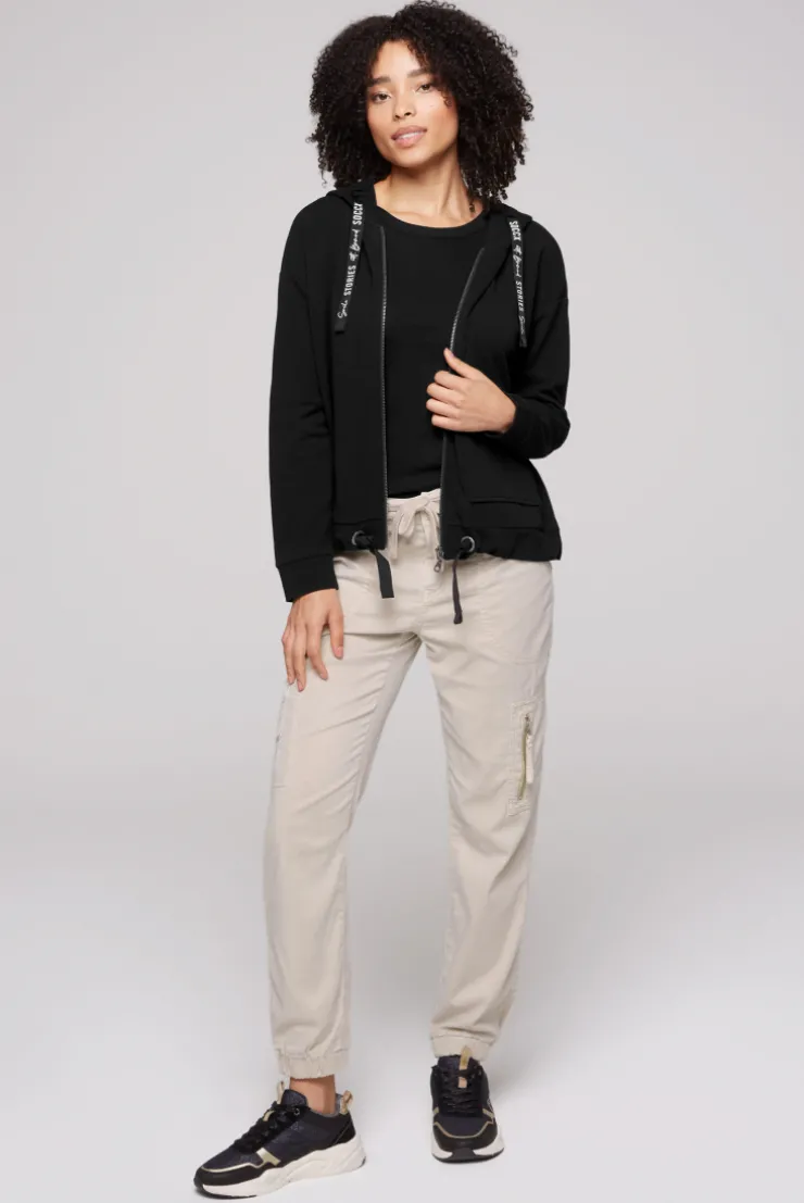 CAMP DAVID & SOCCX Kapuzensweatjacke mit einer Klappentasche black Sale