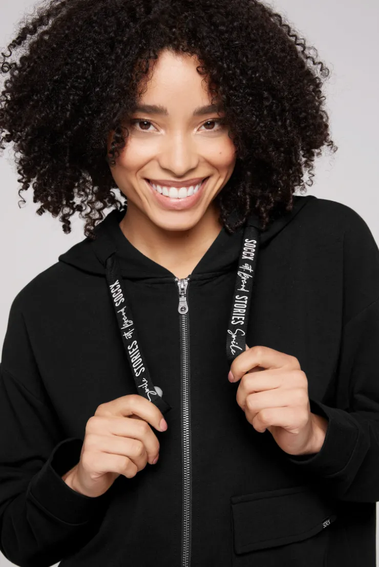 CAMP DAVID & SOCCX Kapuzensweatjacke mit einer Klappentasche black Sale