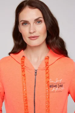 CAMP DAVID & SOCCX Kapuzensweatjacke mit Rückenprint neon orange neonorange Discount