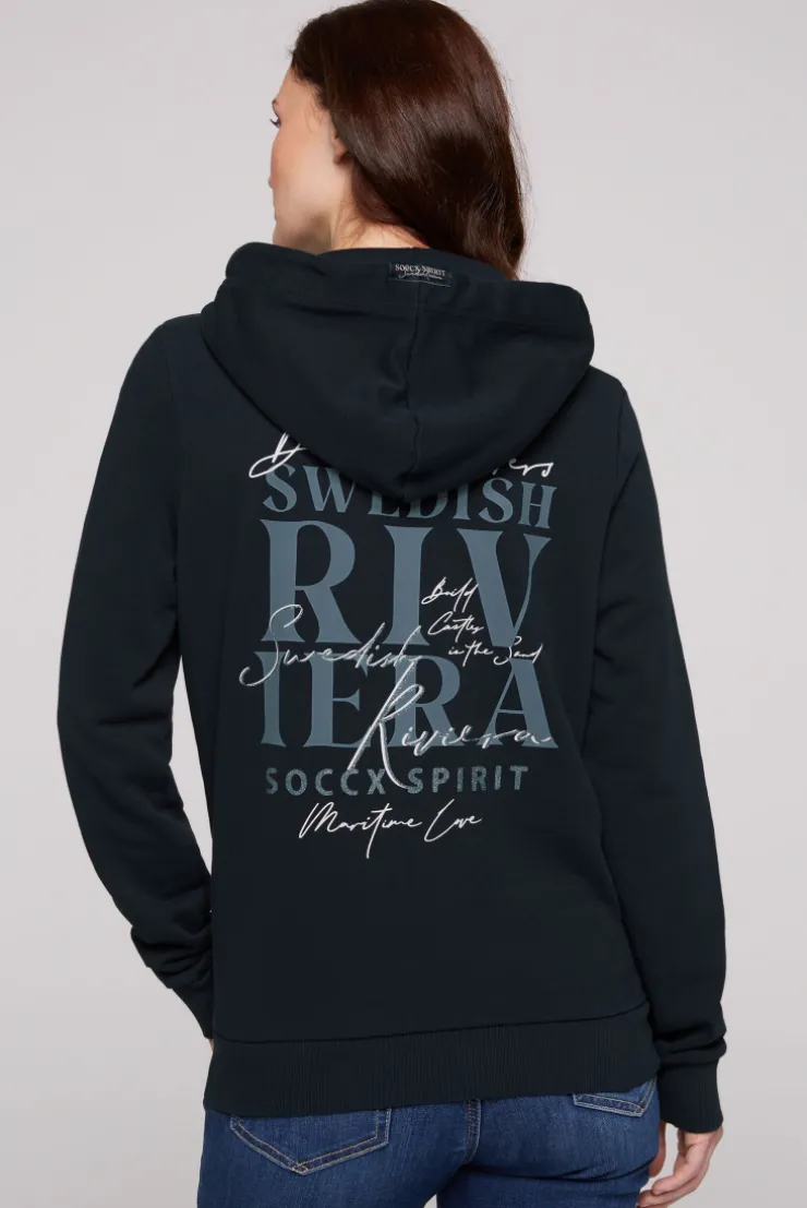 CAMP DAVID & SOCCX Kapuzensweatjacke mit Rückenprint blue navy bluenavy Clearance