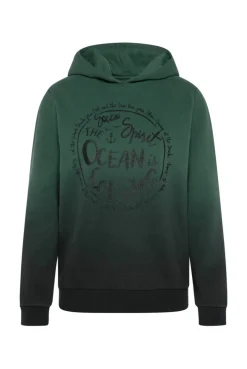 CAMP DAVID & SOCCX Kapuzensweatshirt Dip Dye mit Print dark green darkgreen Clearance