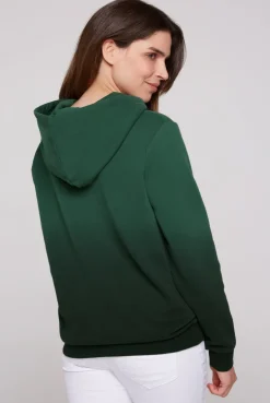 CAMP DAVID & SOCCX Kapuzensweatshirt Dip Dye mit Print dark green darkgreen Clearance