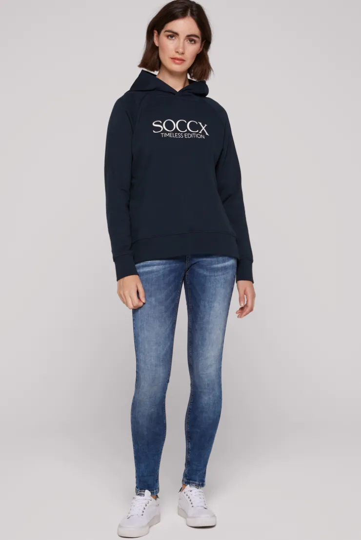 CAMP DAVID & SOCCX Kapuzensweatshirt mit Logo Print blue navy bluenavy Flash Sale
