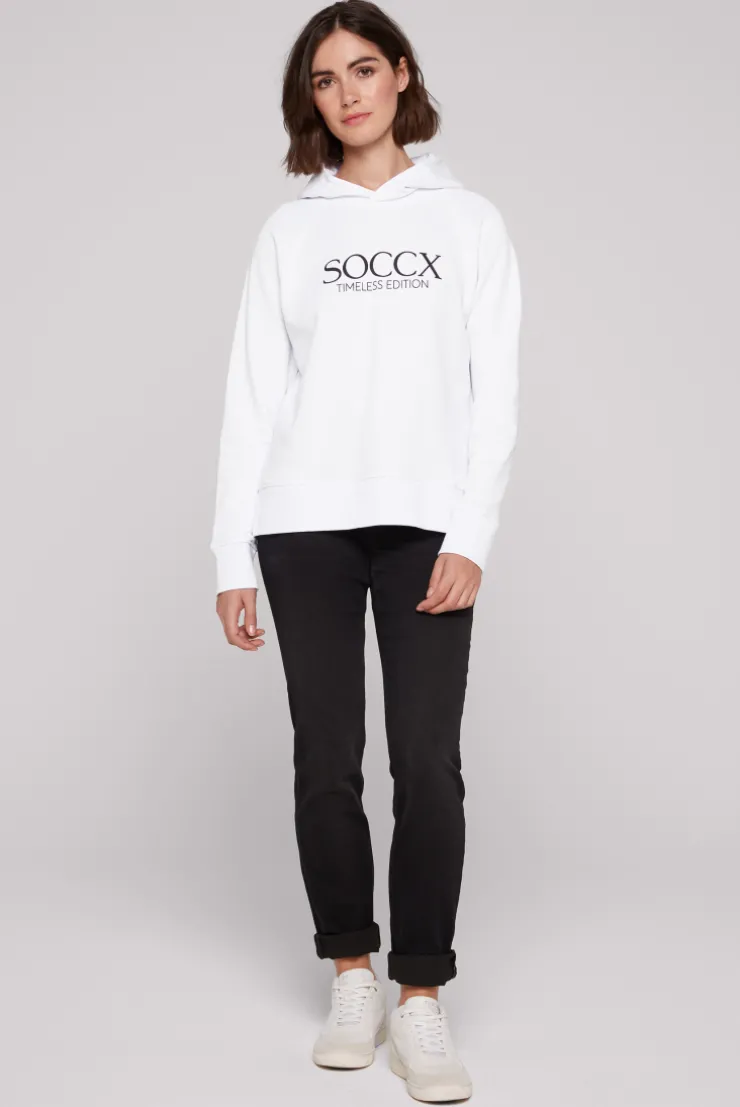 CAMP DAVID & SOCCX Kapuzensweatshirt mit Logo Print opticwhite Online