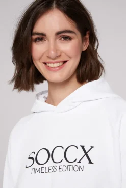 CAMP DAVID & SOCCX Kapuzensweatshirt mit Logo Print opticwhite Discount