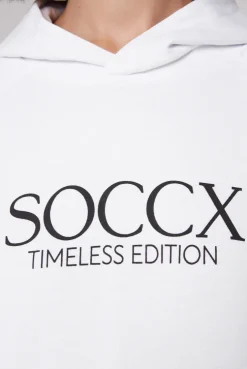 CAMP DAVID & SOCCX Kapuzensweatshirt mit Logo Print opticwhite Discount