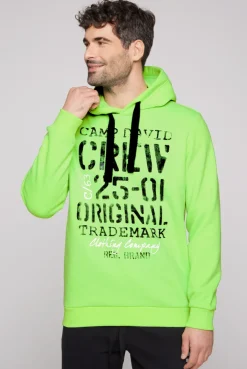CAMP DAVID & SOCCX Kapuzensweatshirt mit Used Print neon green neongreen Sale